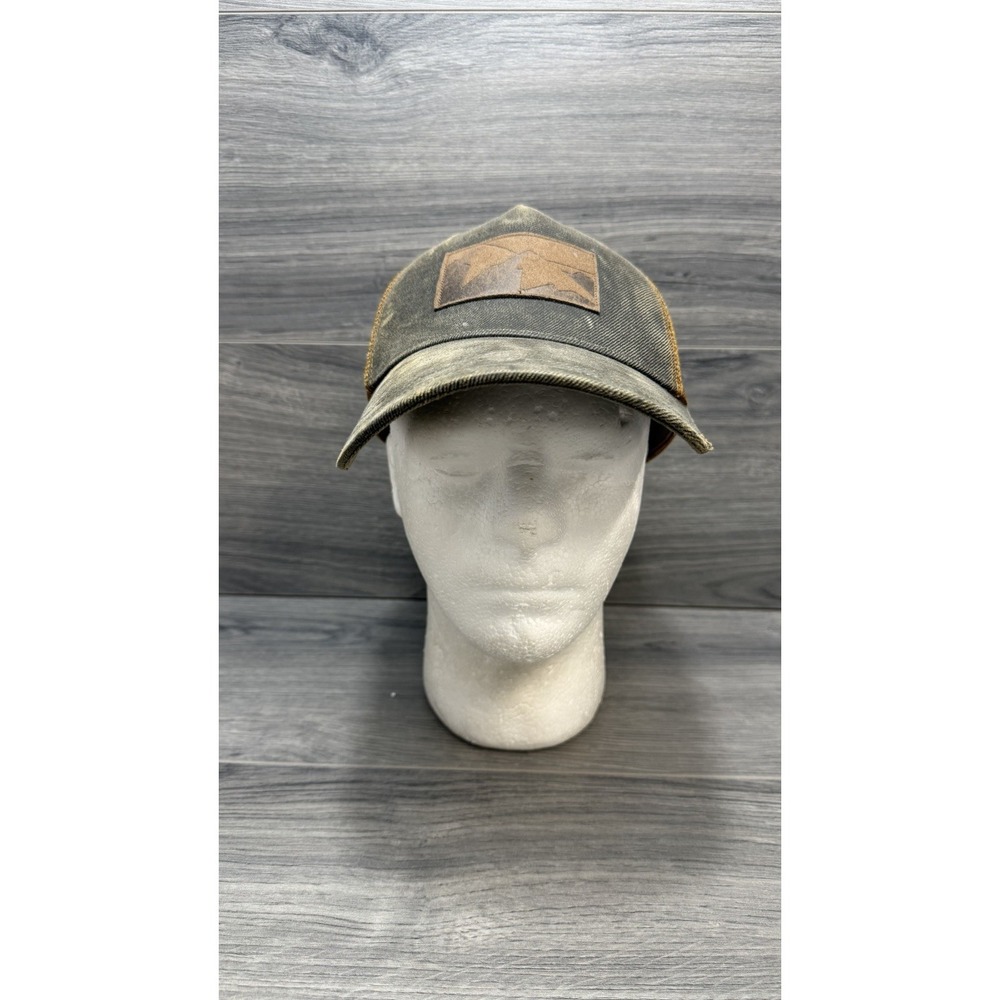 Pistol Peak Trucker Distressed Mesh Back Adjustable Leather Patch Hat